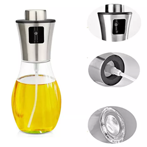 Pulvérisateur d'<span class=keywords><strong>huile</strong></span> d'olive 200 ml pour la cuisine, flacon pulvérisateur d'<span class=keywords><strong>huile</strong></span> en verre et acier inoxydable pour friteuse à air, barbecue, salade, pâtisserie, gadgets de cuisine - Product Image 1