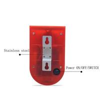 Lumière de capteur de mouvement sans fil à énergie solaire 110db lampe chauffante solaire avec alarme sonore lumière stroboscopique clignotante extérieure