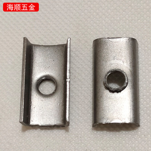 Conector de metal de hierro Haisun Hardware con tuerca integrada para tubo cuadrado, de un solo orificio, para fijación de tuberías - Product Image 3