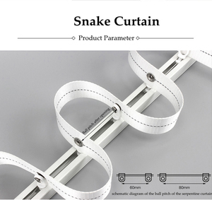 Garden S Fold Curtain S-wave Snake Fold Moda Ripple Fold Cortina Track Google Home Alexa Venta caliente Sheer - Product Image 2