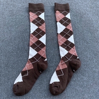 Tissu en coton de haute qualité à la mode OEM Design personnalisé Chaussettes équestres unisexes au genou