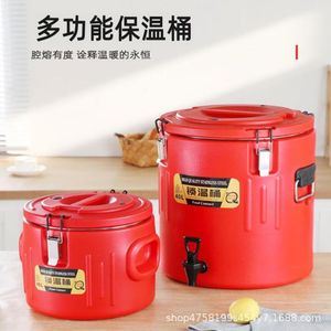 Stainless Steel Large Capacity Food <b>Container</b> 40L For Rice Soup Milk Tea Iced Jelly Street Vending Use - Product Image 2