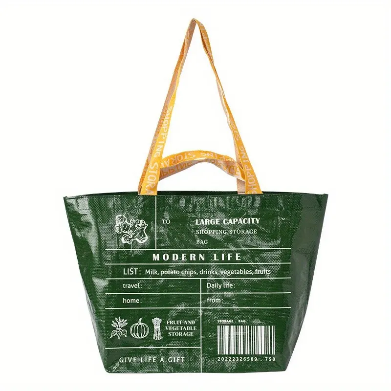 Модные многоразовые большие многоразовые продуктовые магазины прочные складные сумки переработанные экологически чистые
