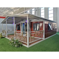Mini chalet conteneur de luxe personnalisé de 20 pieds Maison moderne mobile préfabriquée en acier léger Petite villa modulaire Pas cher Chambre à coucher École