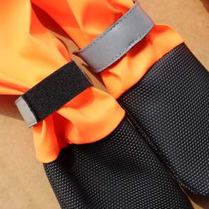 Bottes d'hiver imperméables modernes <span class=keywords><strong>pour</strong></span> <span class=keywords><strong>chien</strong></span> LovitWear, avec bretelles, couverture étendue des pattes, en velours et polyester, motif uni, <span class=keywords><strong>pour</strong></span> pattes - Product Image 4