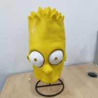 Costumes et accessoires de performance pour bal masqué d'Halloween, personnages de films, avatars, masque en latex, couvre-chef, COS Simpsons Captain America