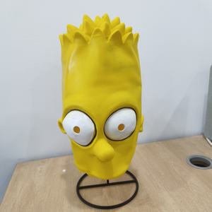 Costumes et accessoires de performance pour bal masqué d'<span class=keywords><strong>Halloween</strong></span>, personnages de films, avatars, masque en latex, couvre-chef, COS Simpsons Captain America - Product Image 4