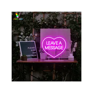 Drop shipping a parete led neon flex lights decorazione della parete illuminazione personalizzata della lettera lascia un messaggio insegna al neon