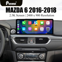 Lecteur DVD de voiture intelligent Android 12,3 pouces pour Mazda 6 Atenza 2016-2018, conduite à gauche, écran multimédia radio, navigation GPS
