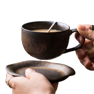 Commercio all'ingrosso creativo personalizzato Logo 170ml ampia tazza di <span class=keywords><strong>caffè</strong></span> in porcellana ceramica riutilizzabile tazze da <span class=keywords><strong>caffè</strong></span> e tazze regalo Set - Product Image 1