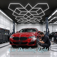 Lampe LED de plafond à montage DIY, forme personnalisée, 6500K, à intensité variable, pour atelier de detailing automobile et exposition de voitures