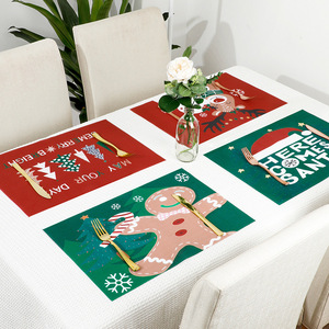 Sets <span class=keywords><strong>De</strong></span> <span class=keywords><strong>Table</strong></span> Noël Personnalisés en PVC pour <span class=keywords><strong>Table</strong></span> <span class=keywords><strong>de</strong></span> Fête - Product Image 1