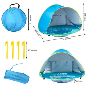 Tienda de playa ultraligera automática de apertura rápida para bebés, tienda de sombra portátil emergente para piscina, protección UV, refugio solar para tienda de campaña infantil - Product Image 6