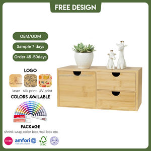 Organizador de Escritorio de Bambú Natural Personalizado, Organizador de Artículos de Uso Diario de Varias Capas, Organizador de Oficina con Cajón - Product Image 6