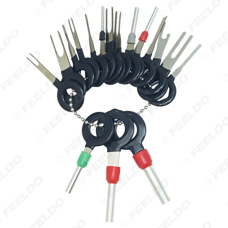 18pcs/set Auto Plug Terminal Extraction Repair Tool Circuit Board Wire Harness Disassembled Crimp Pin Back Needle Remove Tool