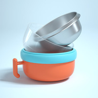 Ensemble de vaisselle en acier inoxydable écologique et non toxique, assiette à ventouse, bol, ensemble d'alimentation pour bébé en silicone