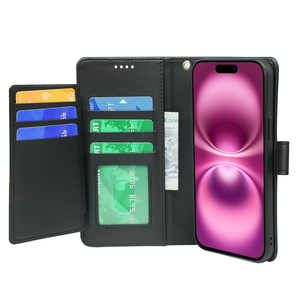 Étui de téléphone magnétique en gros avec porte-cartes pour <span class=keywords><strong>iPhone</strong></span> 15 Pro Max 16 Plus 17 Air 14 <span class=keywords><strong>13</strong></span> 16e, en cuir PU, avec portefeuille NFC pour cartes de crédit - Product Image 5