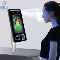 Sistema de Control de Acceso Biométrico con Reconocimiento Facial Tendcent de 5 Pulgadas, RFID, Registro de Asistencia por Huella Dactilar, Identificación Facial Personalizable