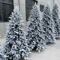 Prix d'usine, arbre de Noël artificiel floqué en PE PVC, 90CM-400CM, arbre de Noël en neige artificielle