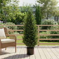 Plante artificielle réaliste en pot : Cyprès, Buis, Pin – Bonsaï de haute qualité pour décoration intérieure et extérieure