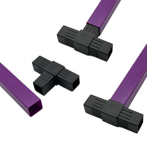 Raccords de tuyau de connecteur de Tube croisé en plastique noir 4A d'approvisionnement d'usine pour 20*20 <span class=keywords><strong>25</strong></span>*<span class=keywords><strong>25</strong></span> connexion de Tube en plastique de Tube en acier carré - Product Image 2