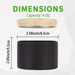 Envases de Vidrio Vacíos con Tapas de Bambú para Crema Facial, Exfoliante Corporal y Cosméticos, Reutilizables, Biodegradables y Ecológicos con Logotipo Personalizado - Product Image 3