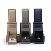 Multi Vitrine Personnalisée Plastique Or Grand Tiroir Preci Couple Haut de Gamme Eco Friendly Personnaliser Pli Over Set Anneau Avec Boîte