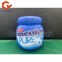 Bouteille de pilules gonflable personnalisée de Mentos avec lumières LED, modèle de bouteille de médecine gonflable étanche à l'air pour la publicité