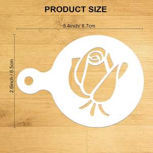 Capuchino de plástico de buena calidad, plantilla de decoración de café, troquelado - Product Image 4