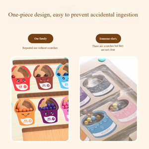 Unisex <span class=keywords><strong>Montessori</strong></span> smistamento perline gioco piccolo labirinto magnetico giocattolo materiale di legno per 2 a 4 anni ragazzi e ragazze - Product Image 6