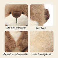 Peluche personnalisée mignonne en forme de petite loutre avec oreilles mobiles, en polyester brodé, rembourrage en coton PP, super douce, pour enfants, cadeau de Noël