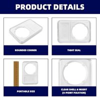 Boîte de protection pour pièces de monnaie en plastique transparent 38 mm 40 mm, résistante aux rayures, pour collectionneurs de pièces de monnaie