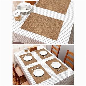 Juego de 12 Manteles Individuales Redondos Boho, Manteles Individuales Tejidos de 30 cm, Juego de Manteles para Mesa, Resistentes al Desgaste, Decoración Rústica para Mesas - Product Image 6