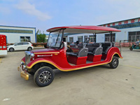 Navette électrique classique puissante et confortable pour plusieurs passagers, système d'alimentation 72V, moteur AC 4 kW, vitesse maximale de 30 km/h pour les attractions touristiques