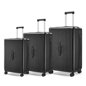 Factory Hot Sale PC Material Travel Trolley Luggage Suitcases Luggage Sets 3 Piece With Cup And Phone Holder