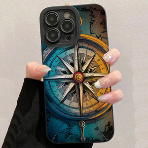 Funda de TPU de Alta Calidad a Prueba de Golpes con Patrón de Brújula y Tacto Suave para iPhone 17 16 Pro Max 14 13 12 11 - Product Image 4