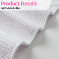 Serviette de cuisine gaufrée 400 GSM 16*24 en polyester blanc 100% pour sublimation, impression personnalisée, serviettes de cuisine vierges pour adultes