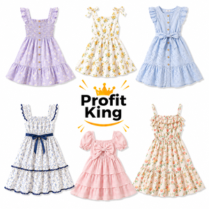 Lace Decorated Girls Random Mix Summer Dress Lovely Kids Dress <b>Mixed</b> Pack Delivery - Product Image 1