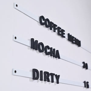 Menú de pegatinas magnéticas blancas para nevera para cafetería o cafetería, número de letra, tiras negras, espumas EVA, succión magnética - Product Image 5