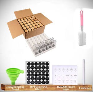 Juego de 24 Frascos de Especias de Vidrio de 120 ml al por Mayor, Tapa de Bambú Brillante, Etiquetas Blancas Adhesivas, Contenedor de Almacenamiento de Alimentos Moderno de Estilo Nórdico - Product Image 3