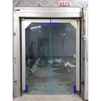 Portes battantes doubles en PVC transparent pour entrepôts frigorifiques, résistantes aux chocs, pour usage industriel intensif