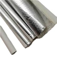 Gaine de câble en fibre de verre tressée argentée KEBAO WAFS, protection thermique, isolation thermique, auto-enroulante, feuille d'aluminium