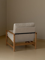 Fauteuil en bois massif rétro moderne, style Wabi-sabi, fauteuil lounge nordique, housse en laine d'agneau pour salon, balcon, meubles de maison