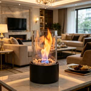 Chimenea Portátil de Bioetanol Moderna <span class=keywords><strong>para</strong></span> Mesa, Diseño de Llama Real con Seguridad <span class=keywords><strong>para</strong></span> Apartamentos, Oficinas y Escritorios - Product Image 6