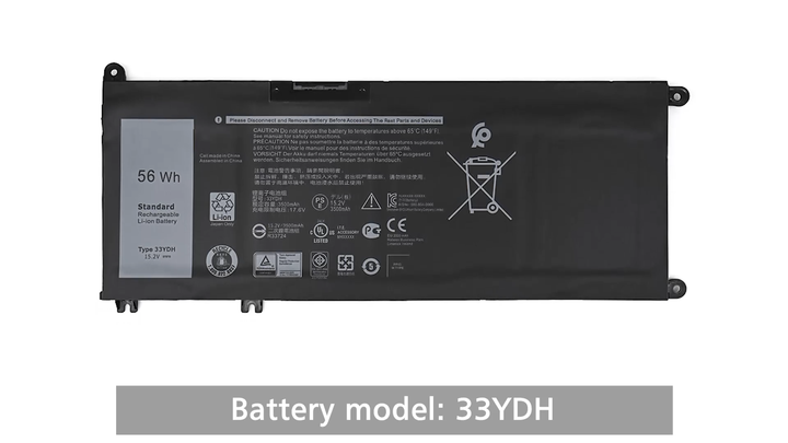 56WH 33YDH Laptop Batteria Per Dell Inspiron 17 7000 7778 7779 7786 7773 15 7577 G3 3579 3779 G5 5587 G7 7588 Latitude 13 3380 14 3490 15 3590 3580 PVHT1 P30E 81PF3 081PF3 - Foto 6
