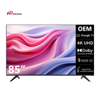 Téléviseur intelligent LED Android 4K sans bordure HAINA, vente directe usine, 85-90 pouces, HDR 4K, 85 pouces, sans cadre, Google TV pour hôtel