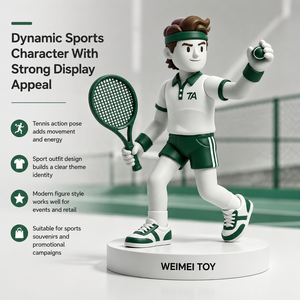 WEIMEI TOY Fabricants <span class=keywords><strong>de</strong></span> poupées personnalisées, conception <span class=keywords><strong>de</strong></span> jouets en vinyle PVC sur le thème du tennis, fabrication <span class=keywords><strong>de</strong></span> jouets en vinyle personnalisés, jouet sur le thème du sport pour événement <span class=keywords><strong>de</strong></span> club - Product Image 3