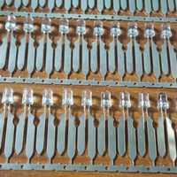 Diodes LED 12V 6,8Hz clignotantes à résistance intégrée, support large 5mm, couleur rouge, émission traversante, 1000-1500mcd 25mA