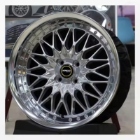 Jantes forgées XINLAI sur mesure, finition argent poli, maille fine, à trois pièces, 17-24 pouces, pour MINI Cooper et Smart