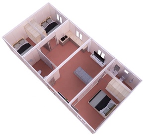 China Venta caliente del precio barato de alta calidad de la casa prefabricada para <span class=keywords><strong>el</strong></span> <span class=keywords><strong>Sur</strong></span> de África - Product Image 6